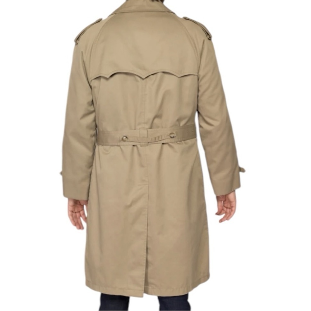 1980's Vintage Misty Harbor Trench Coat Women's XL, Men's Large 42R Khaki Tan - Picture 8 of 16